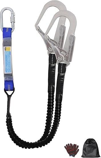 在庫処分】[OVZEXAO] ランヤード 安全帯 2丁掛け フルハーネス用ツイン