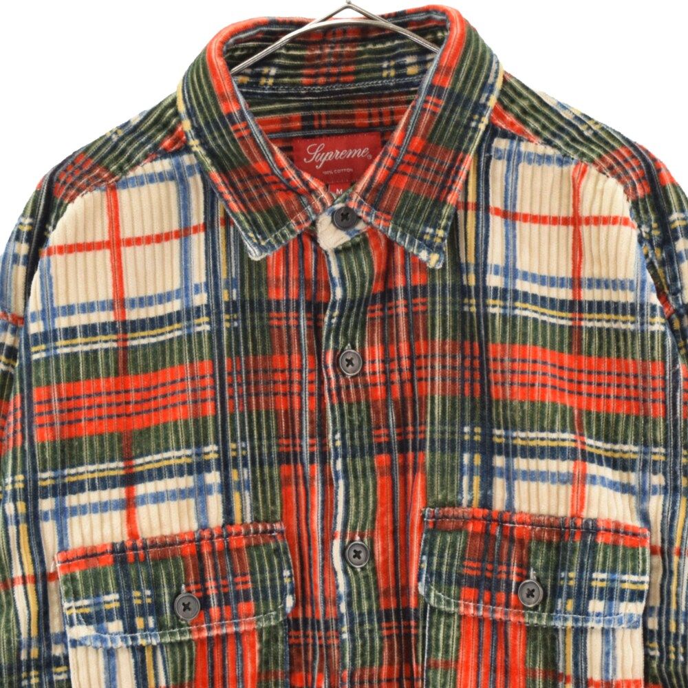 SUPREME (シュプリーム) 22SS Corduroy Shirt Plaid コーデュロイ 長袖