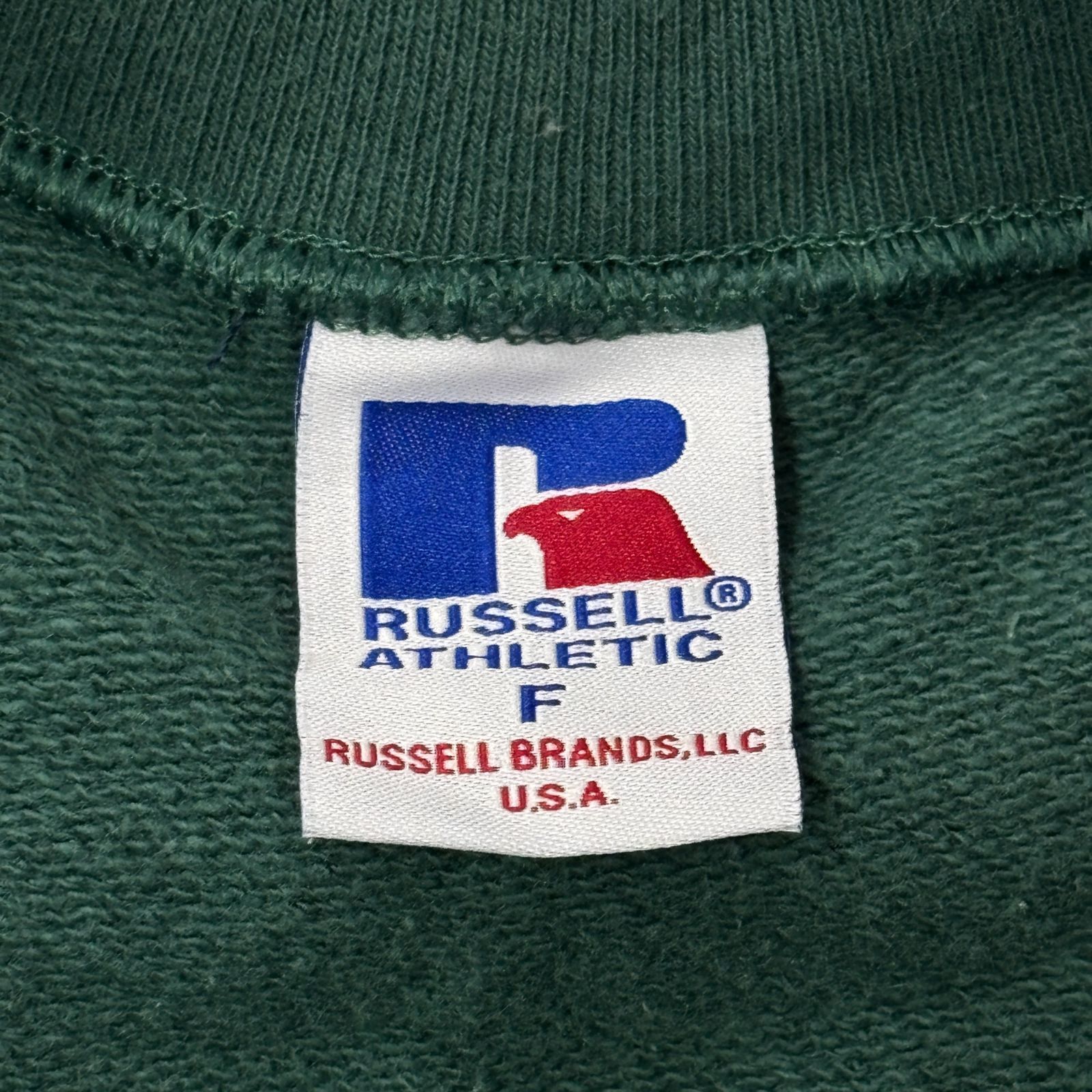  RUSSELL ATHLETIC ラッセルアスレティック グリーン トレーナー スウェット SIZE 七分袖 長袖 ワンピース