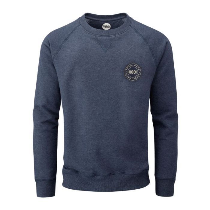 MOON Crew Neck Sweat Indigo Marl ムーン クルーネック スウェット インディゴ ブルー 15-205-085