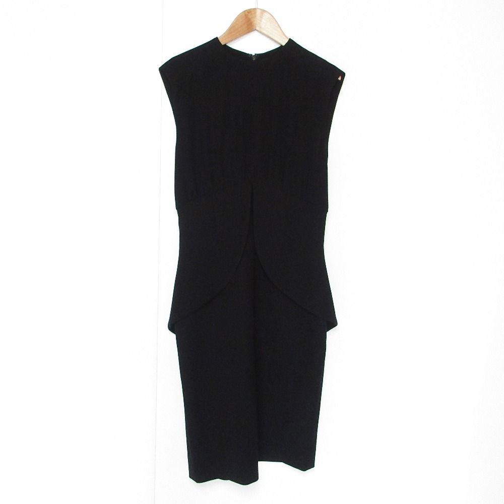 YOKO CHAN ヨーコチャン 膝丈 ノースリーブ ワンピース ブラック YOKO