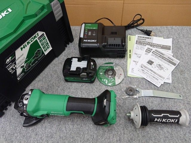 ♥品 ハイコーキ G3610DC XPZ 100mm コードレスディスクグラインダ ブレーキ付 36V マルチボルト 電池 充電器 ケース付 展示品