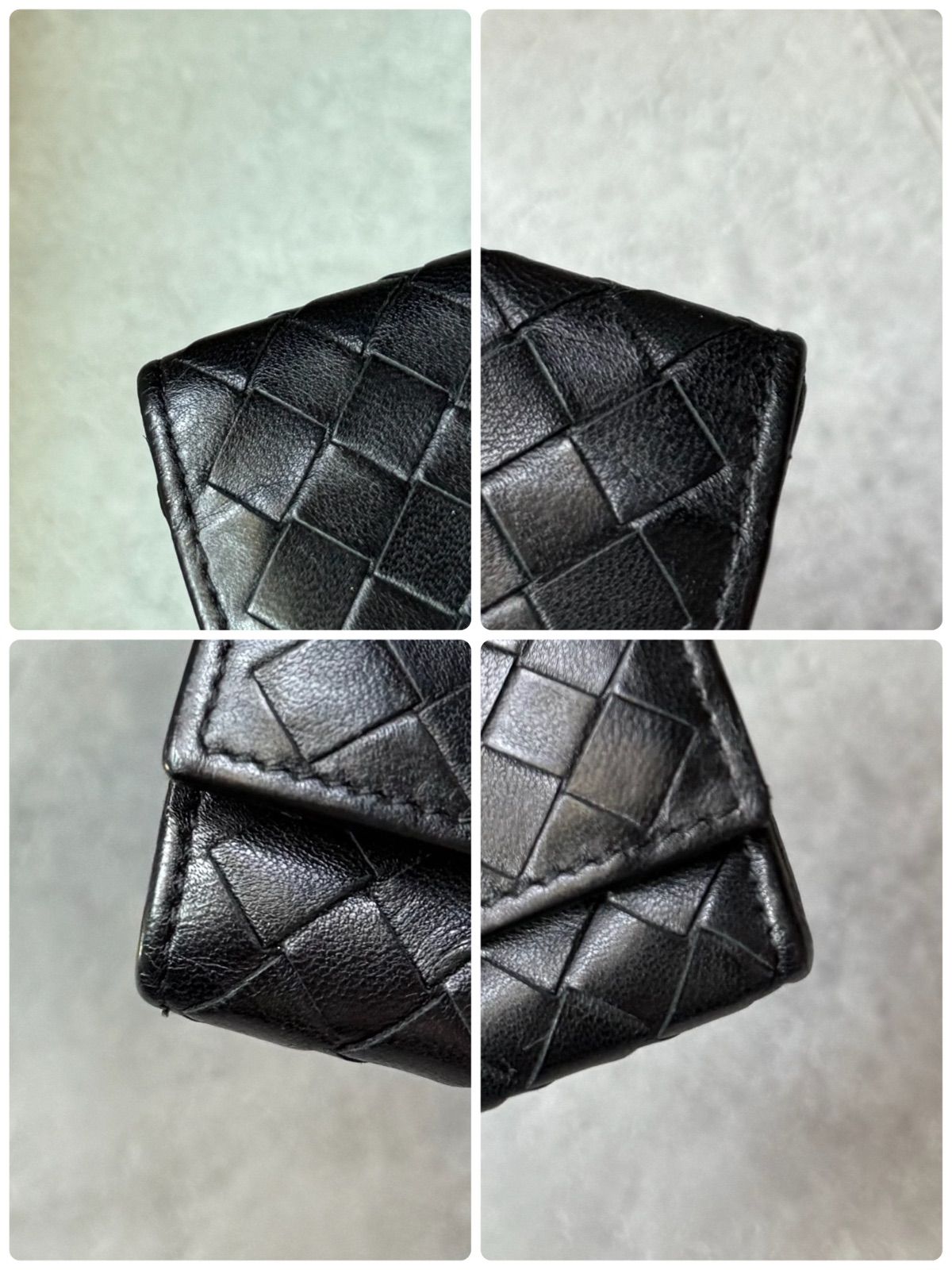 【美品】ボッテガヴェネタ イントレチャート コインケース ラムレザー/黒5️⃣ 美品 希少 BOTTEGA VENETA ボッテガヴェネタ イントレチャート