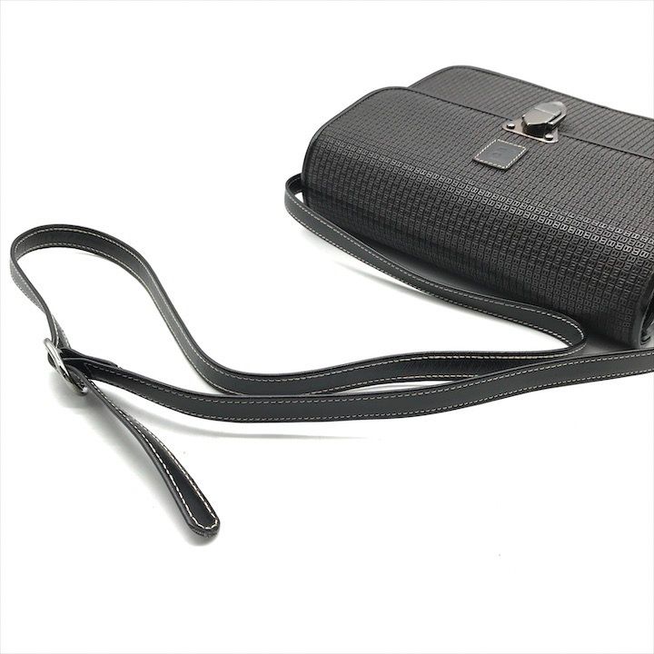 極美品✨BALLY バリー ショルダーバッグ ボディバッグ 斜め掛け ブラック 美品 BALLY バリー 総柄 ロゴ レザー ロック金具 クロスボディ
