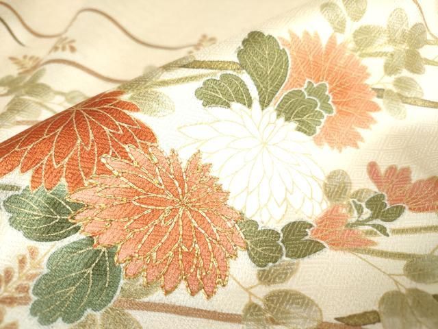 平和屋着物□豪華色留袖 駒刺繍 草花 金彩 正絹 逸品 DAAW0995op