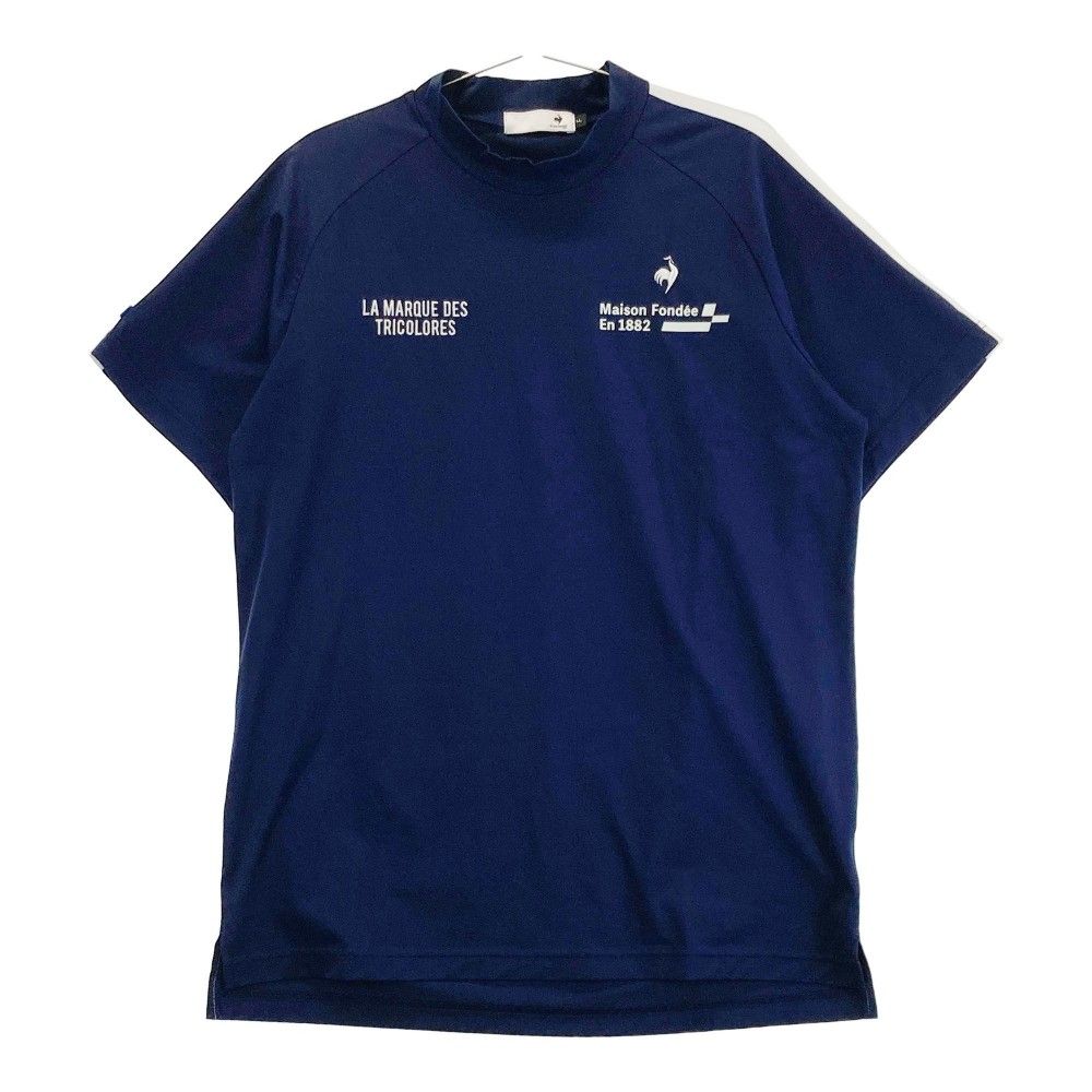 サイズ：LL LECOQ GOLF ルコックゴルフ 2023年モデル ハイネック半袖Tシャツ  ネイビー系 [240101267670]# ゴルフウェア メンズ ストスト