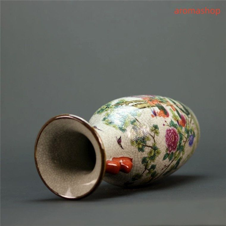 官窯焼き 粉彩描金 磁器 花瓶 景徳鎮 置物　中国陶磁 中国美術 高品質 官窯焼き 粉彩描金 磁器 花瓶 景徳鎮 置物 中国陶磁 中国