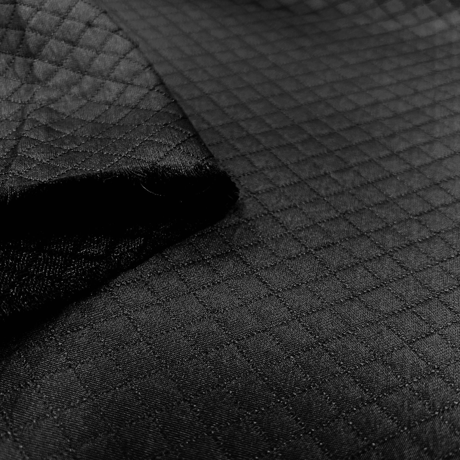 メーカー生産終了品【#1905】シルク混ジャカード生地(黒) 約245  