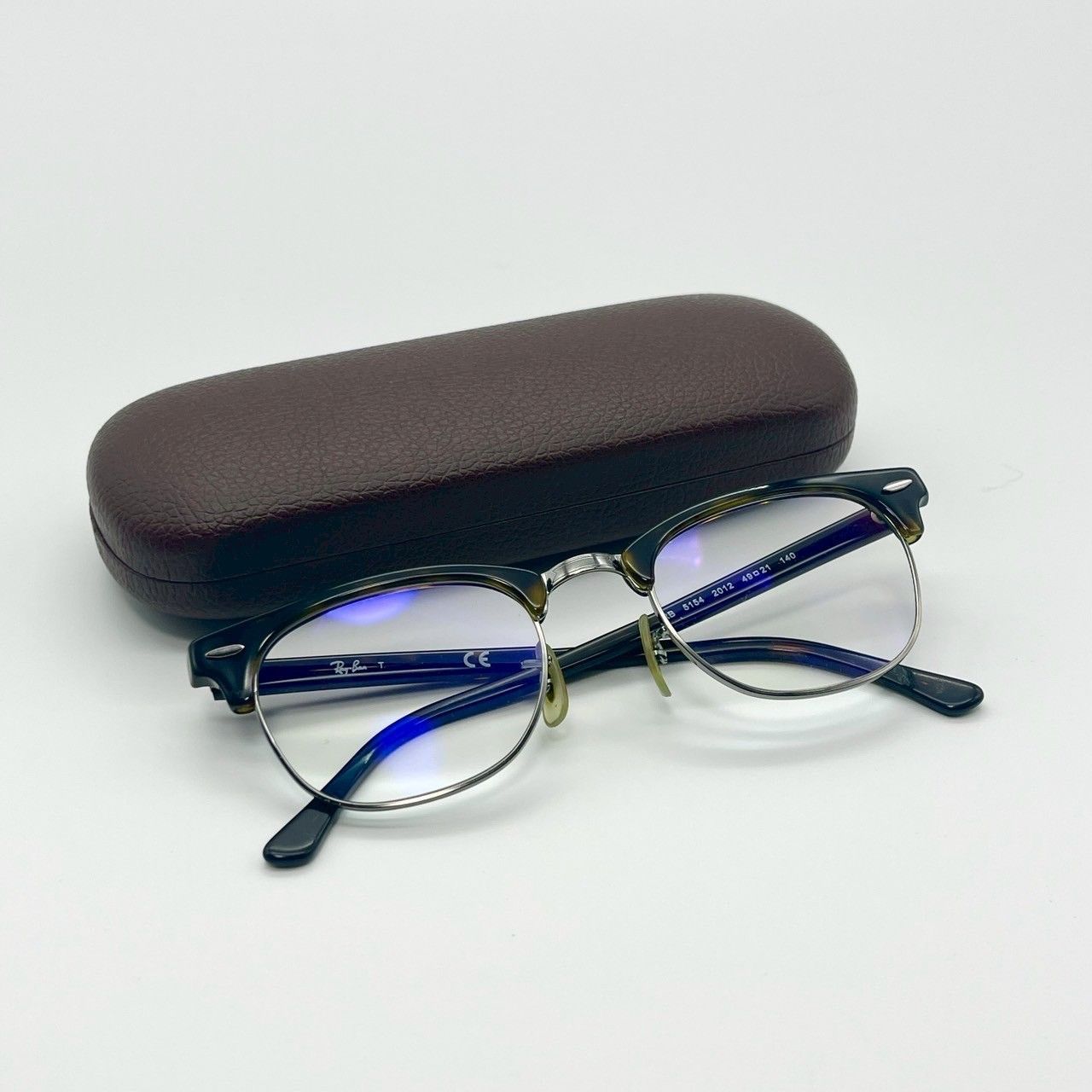 レイバン 眼鏡 メガネ メタル ブラック ブラウン シルバー 美品 70808  