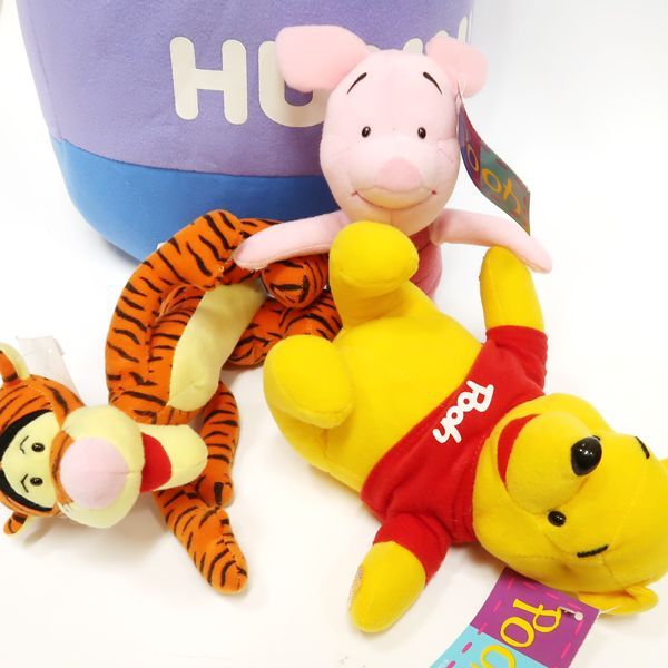 Pooh くまのプーさん ぬいぐるみ セット 蜜壺 ティガ― ピグレット 新品