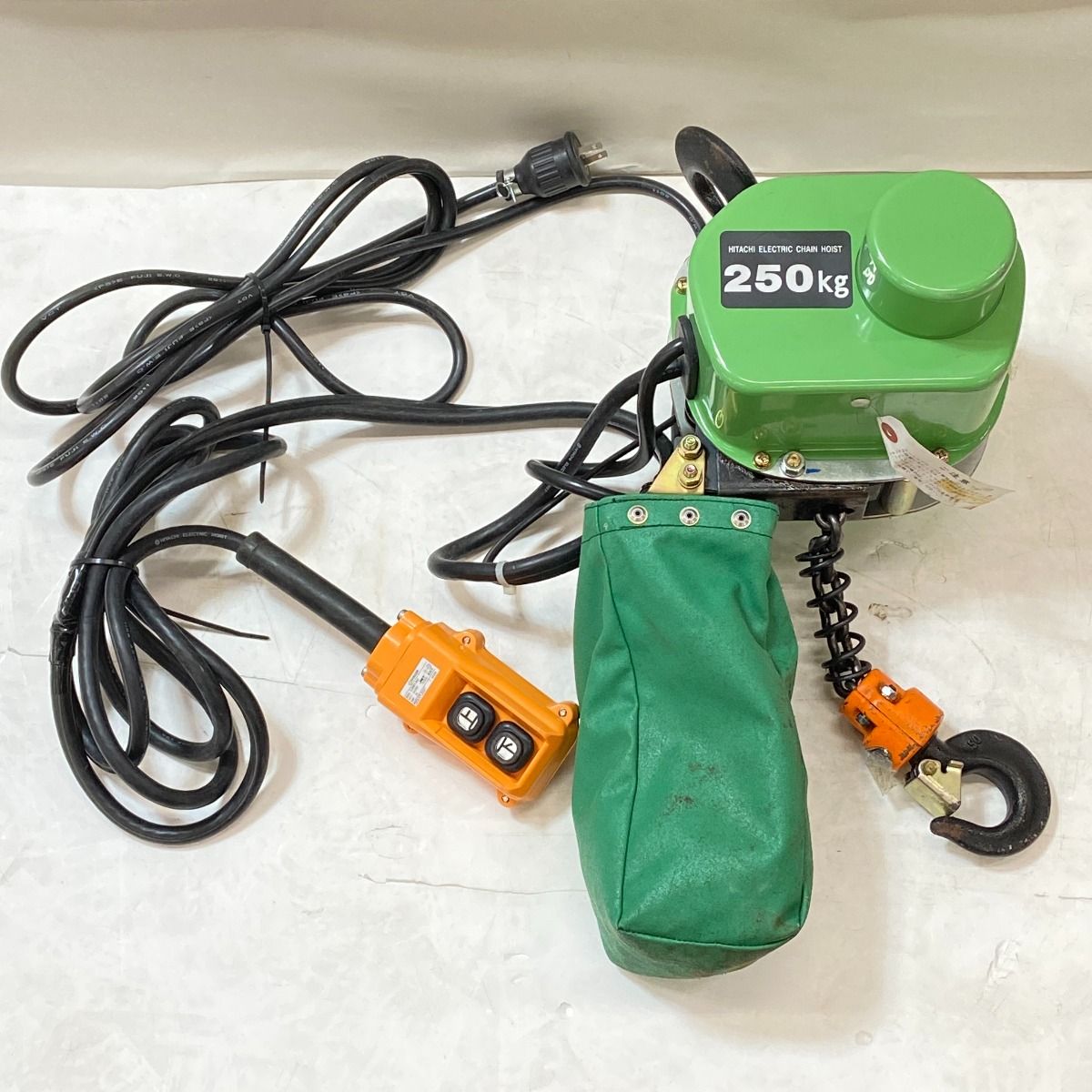 ΦΦHITACHI 日立 電動ホイスト　チェーンブロック 1/4EH1 グリーン ΦΦHITACHI 日立 電動ホイスト チェーンブロック 1/4EH1 グリーン
