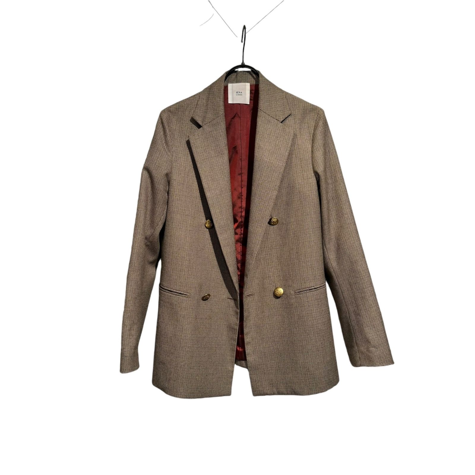 IENA ハウンドトゥース テーラードジャケット