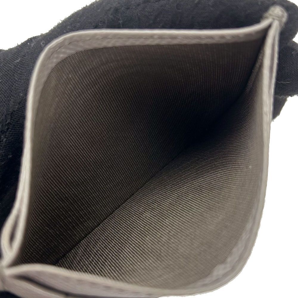 中古】プラダカードケースパスケース1MC208サフィアーノグレーレザー革  