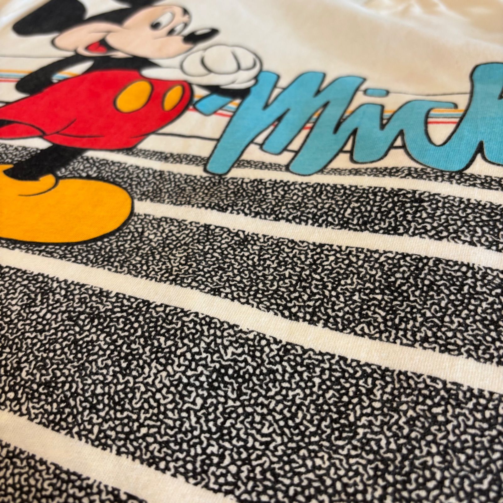 80's Disney ディズニー ミッキーマウス 両面プリントTシャツ USA製 白