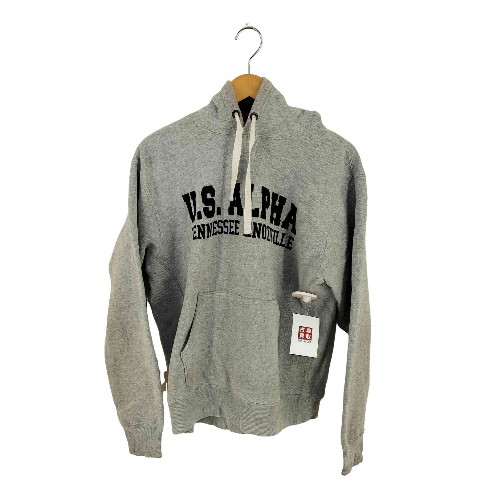 アルファインダストリーズ ALPHA INDUSTRIES PRINT VINTAGE 2TONE PULL PARKA 2段プリント霜降りスウェットパーカー メンズ import：L 