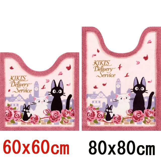 魔女の宅急便トイレマット 60×60 ジジとデート ジブリ ジジ