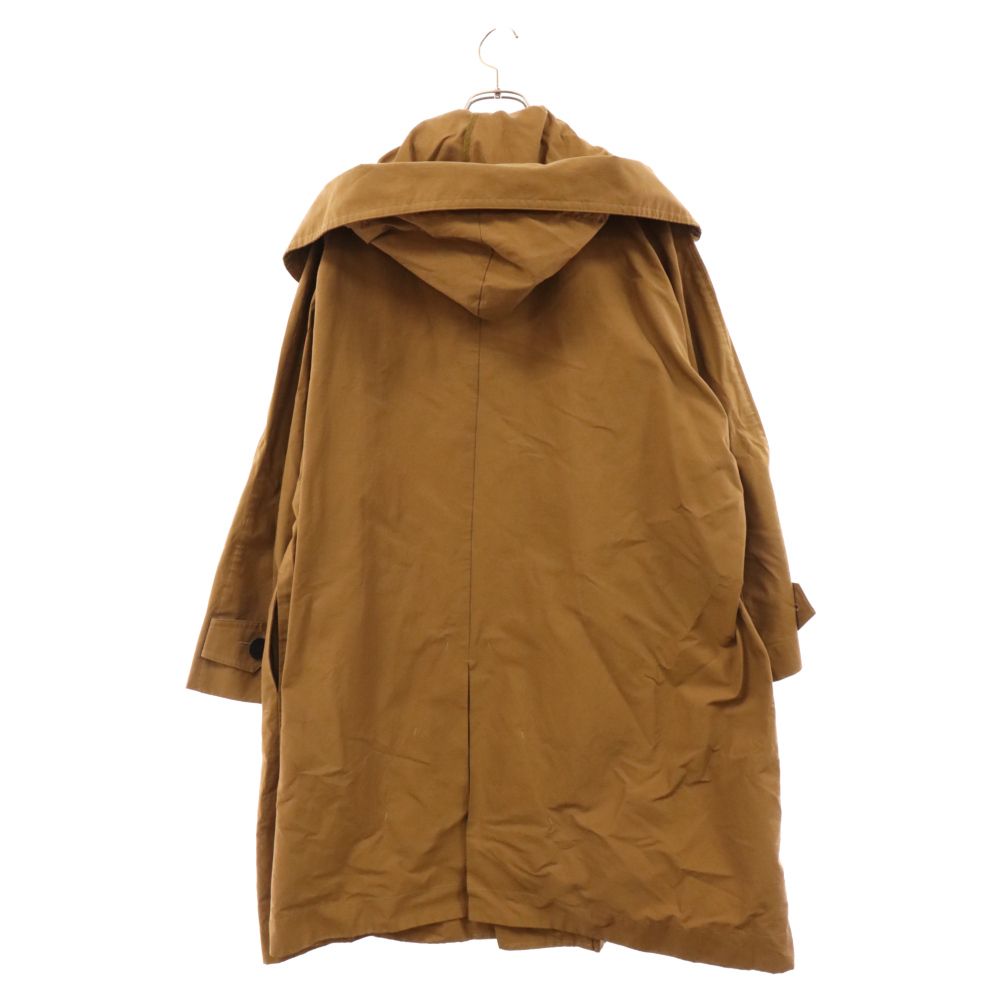 Leh (レー) OVER COAT オーバーコート フーディ ロングコート ブラウン 