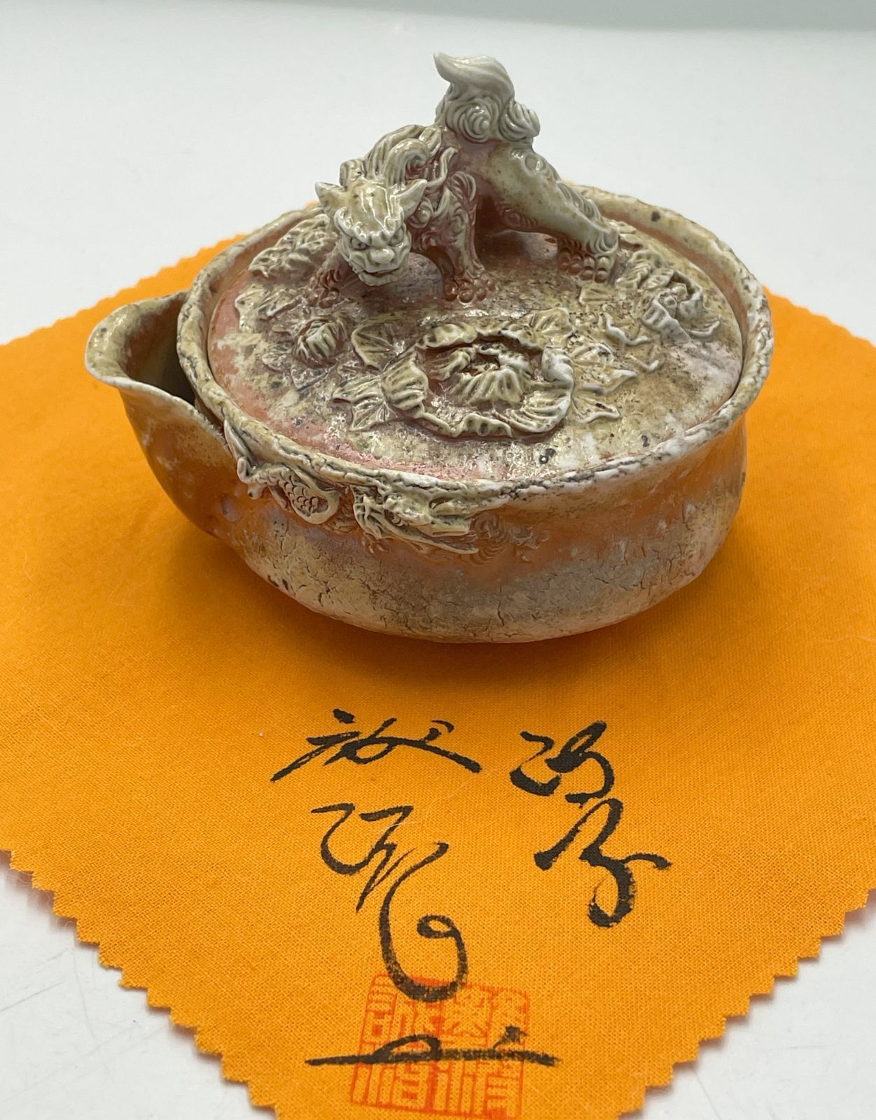 備前焼　白備前　難波誠治作　風神　宝瓶　NS23 備前焼 白備前 難波誠治作 風神 宝瓶 NS23