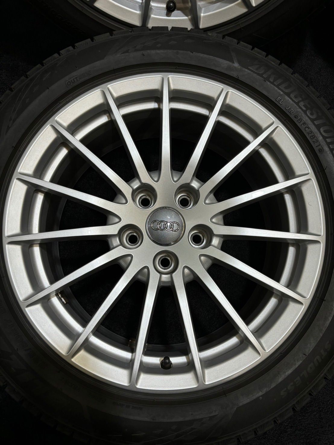 ★225/50R17 BRIDGESTONE/VRX3 21年製 アウディ F5 A5 純正 17インチ 7.5J +29 112 5H スタッドレス 4本 A4 (南6-G926)