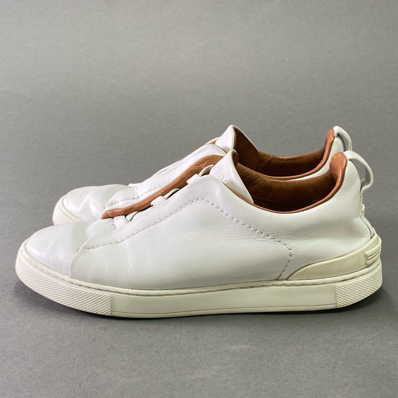 2f23 ZEGNA ゼニア TRIPLE STITCH トリプルステッチ レザースニーカー