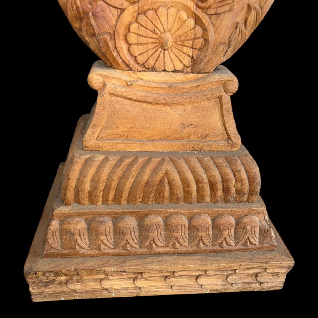 イギリスヴィンテージ 置物 木彫り 彫刻 インテリア 2個セット アンティーク 手彫り