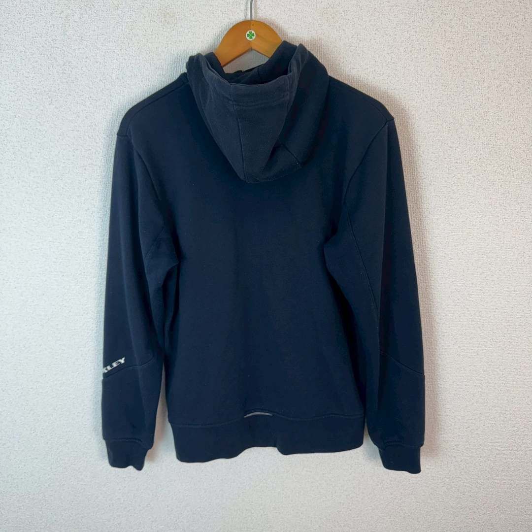 OAKLEY オークリー ジップアップパーカー 長袖 刺繍ロゴ ブラック M