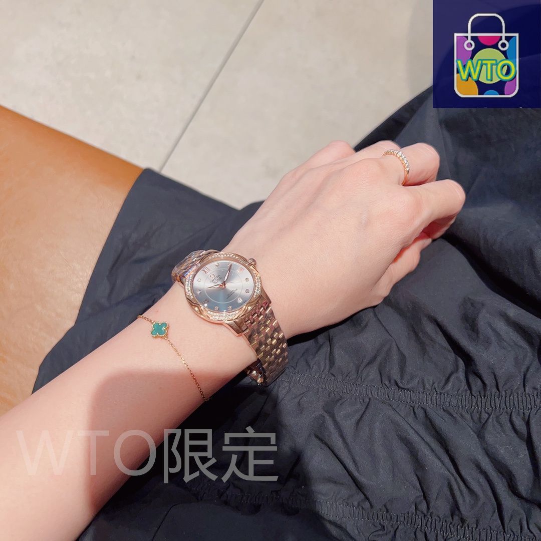 OMEGA（オメガ）レディースウォッチ - 33mm ダイヤモンドベゼル