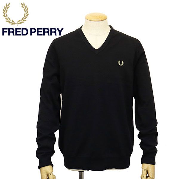 FRED PERRY (フレッドペリー) K9600 CLASSIC V NECK JUMPER Vネック セーター FP522 全2色 198BLACK L