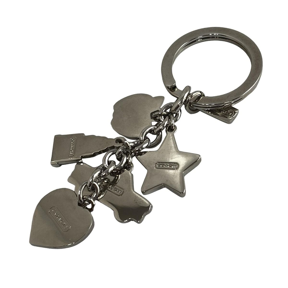 COACH コーチ キーホルダー チャーム - シルバー×イエロー×マルチ スター 星 ハート