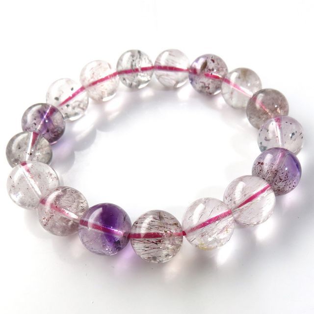 スーパーセブン ブレスレット 12mm マルチカラー 注文 1点物 母の日