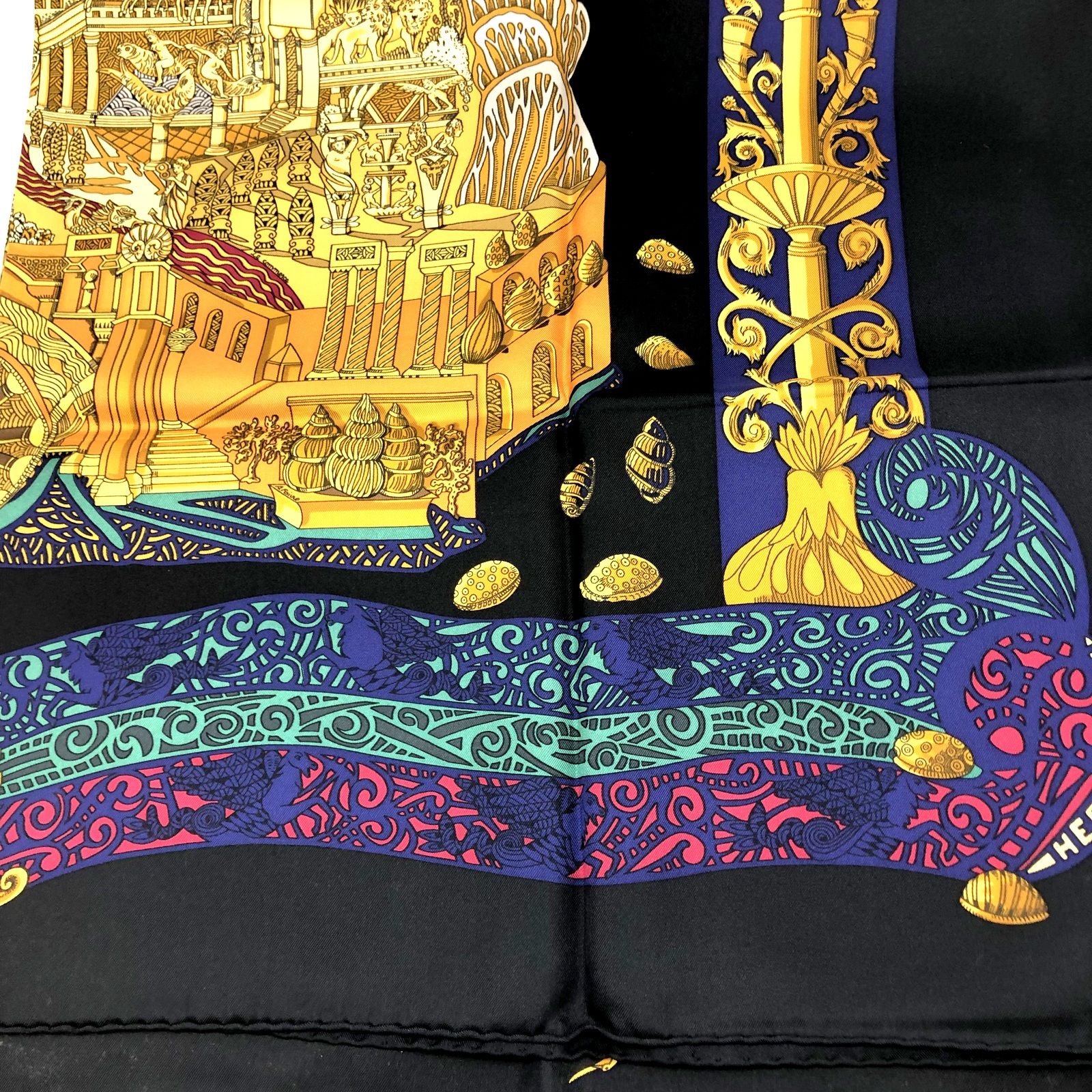 エルメス カレ90 L'ATLANTIDE シルクスカーフ - メルカリ