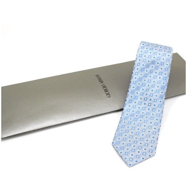 新品未使用 Charvet シャルベ シルク ネクタイ MADE IN FRANCE製 Charvet ジャガード織り総柄シルクネクタイ ブルー