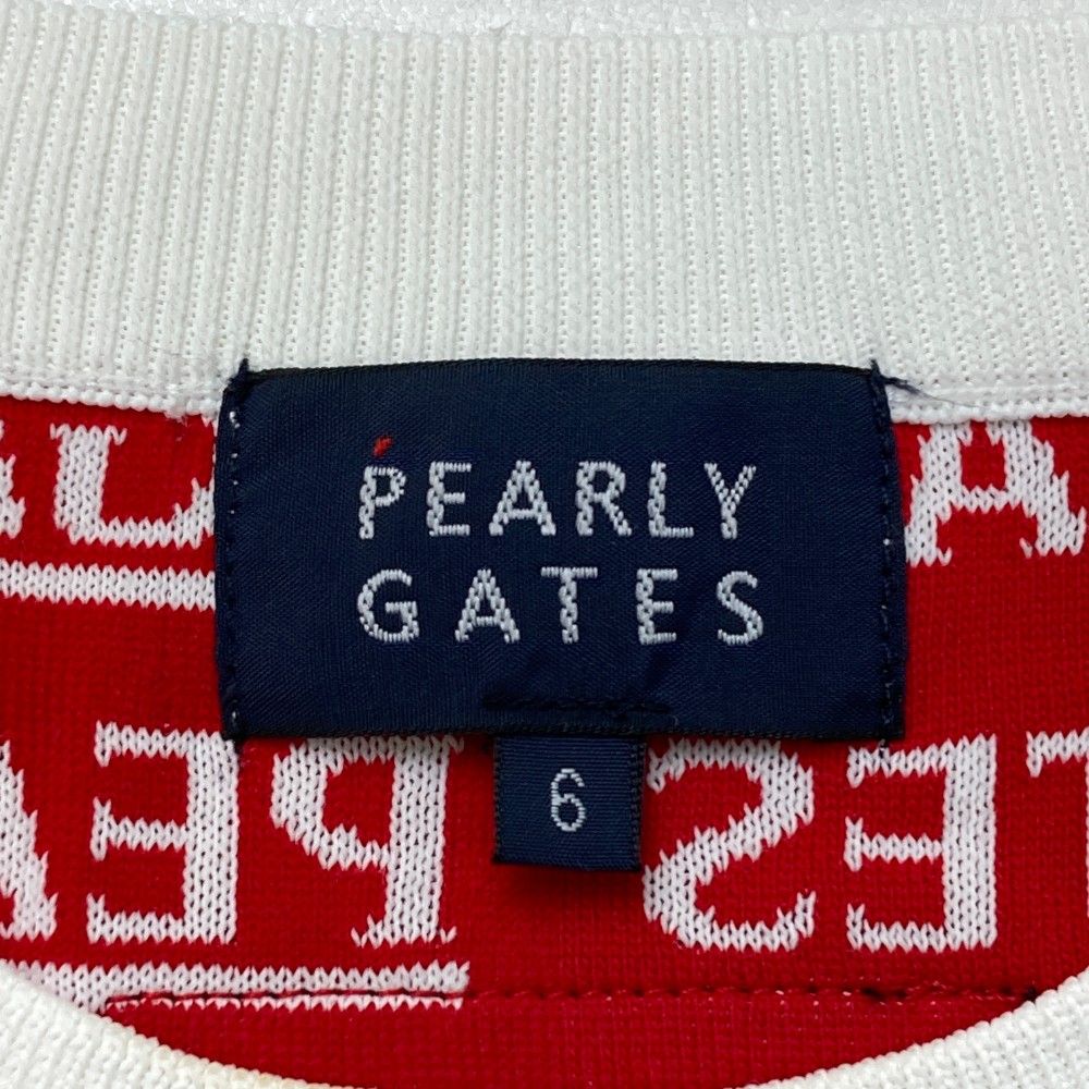 サイズ：6 PEARLY GATES パーリーゲイツ  ニットセーター メゾンロゴ柄 ホワイト系 [240101413558] ゴルフウェア メンズ ストスト サイズ：6 PEARLY GATES パーリーゲイツ ニットセーター