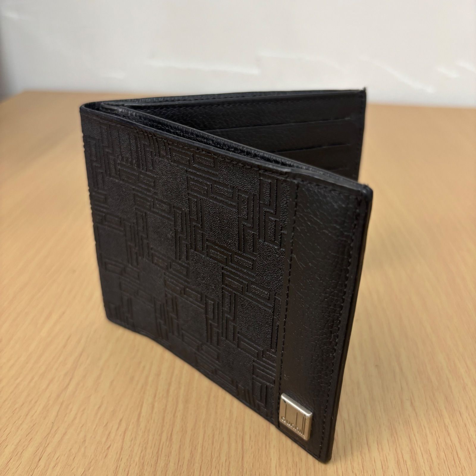 ▪️dunhill ダンヒル 二つ折り財布 札入れレザー ブラック メンズ 