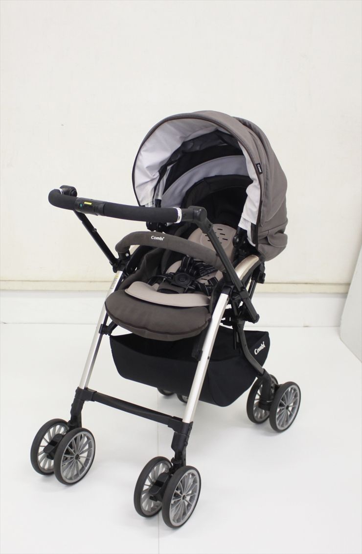 アンブレッタ 4キャス EG UH セピアブラウン コンビ製ベビーカー ハイシート58cm 生後1カ月～ クリーニング済み C2612521