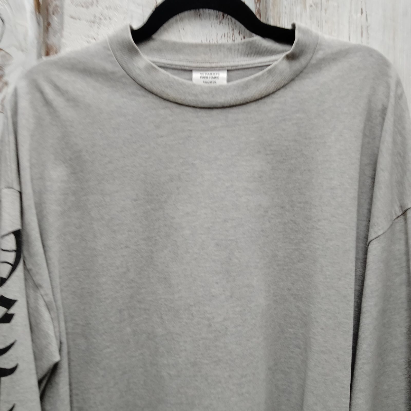 VETEMENTS ヴェトモン 16SS SS16TP14 アームロゴプリントヘビー