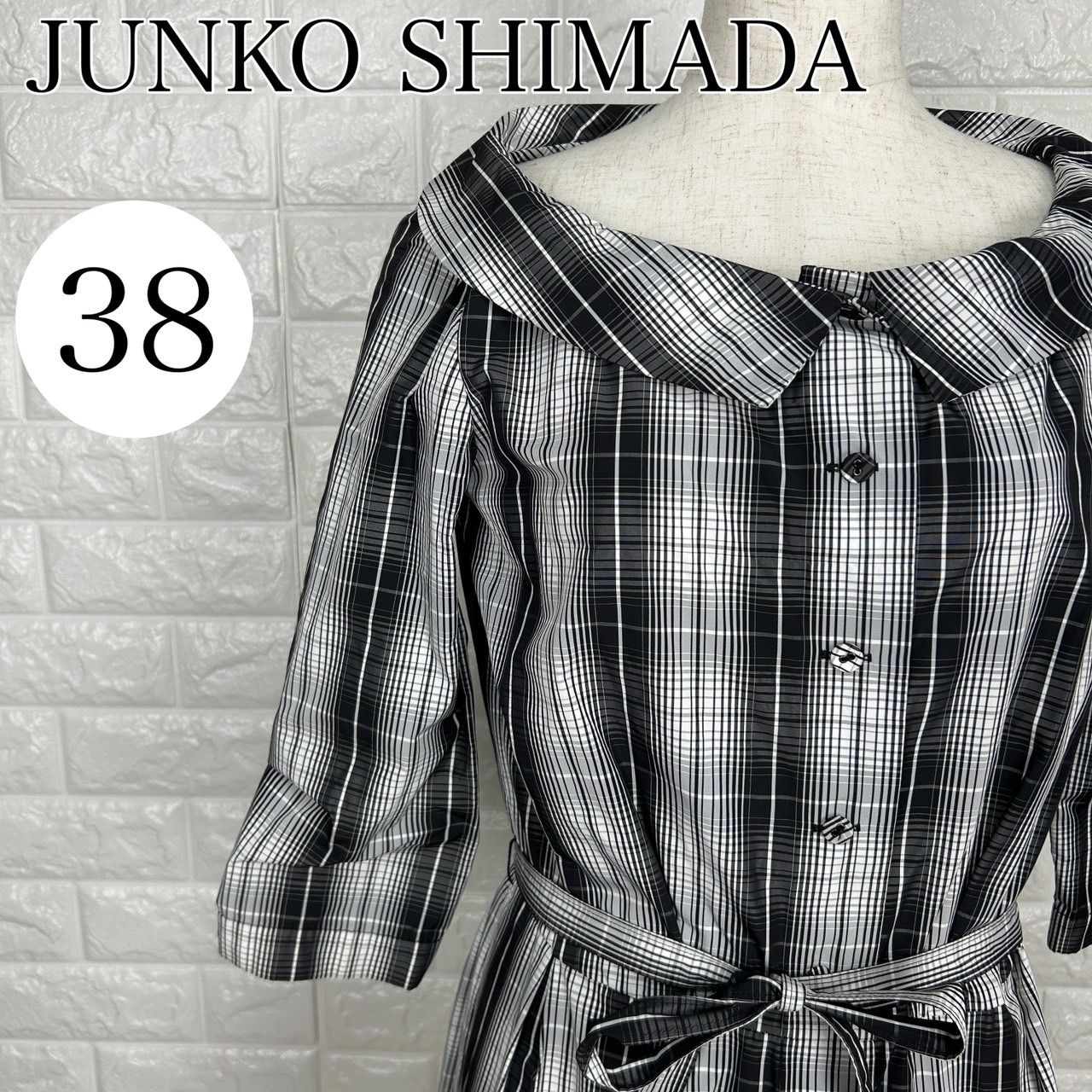 JUNKO SHIMADA チェック柄ジャケット 38 JUNKO SHIMADA チェック柄ジャケット 38