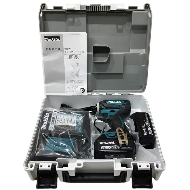 makita マキタ 充電式インパクトドライバ TD149DRFX 18V 青 バッテリ