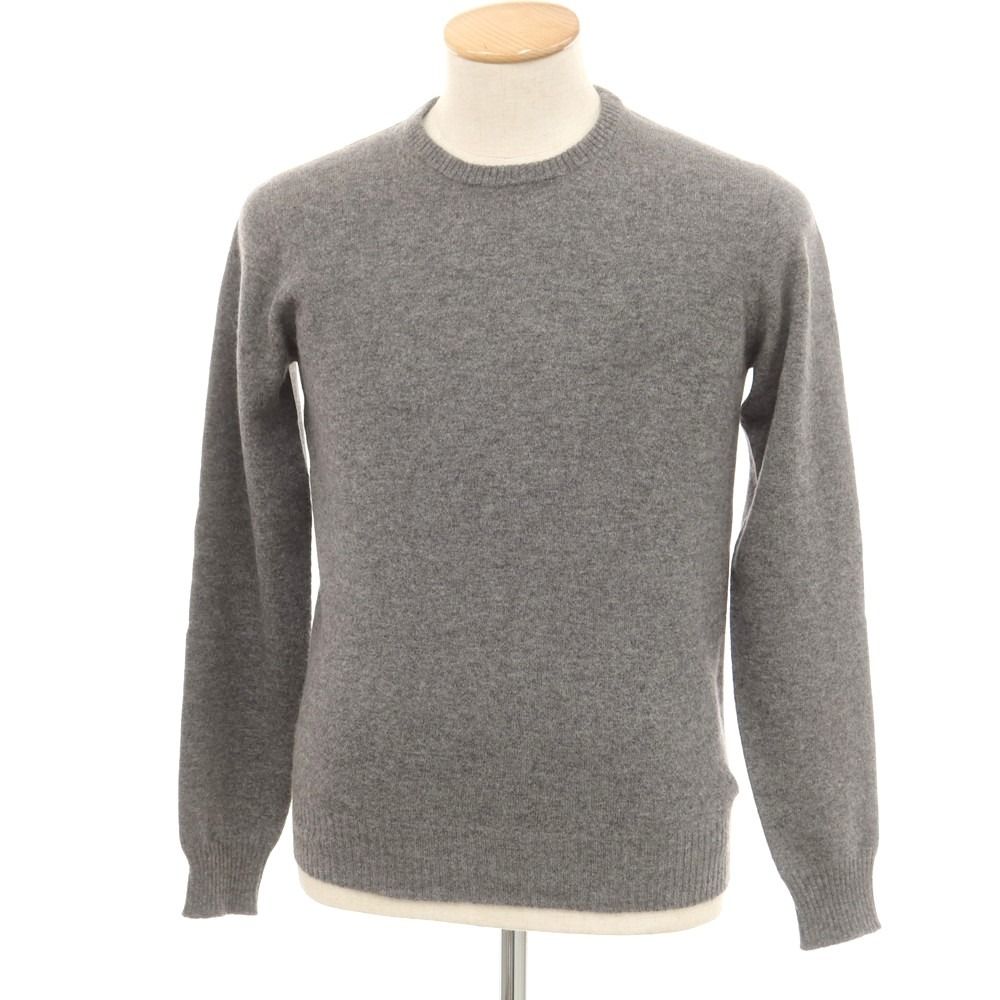 中古】ザノーネ ZANONE ウールアンゴラ クルーネックニット グレー  