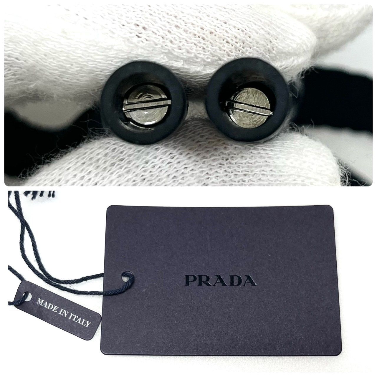 未使用品】PRADA プラダ AirPods キャリーストラップ ネックレス 未使用品】PRADA プラダ AirPods キャリーストラップ ネックレス