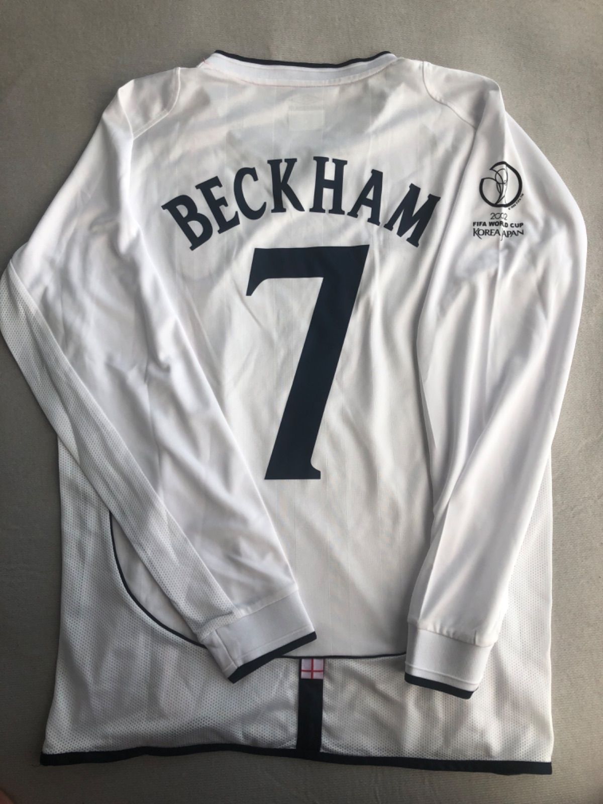 02日韓W杯イングランド代表 7番 BECKHAM  ユニフォーム 長袖