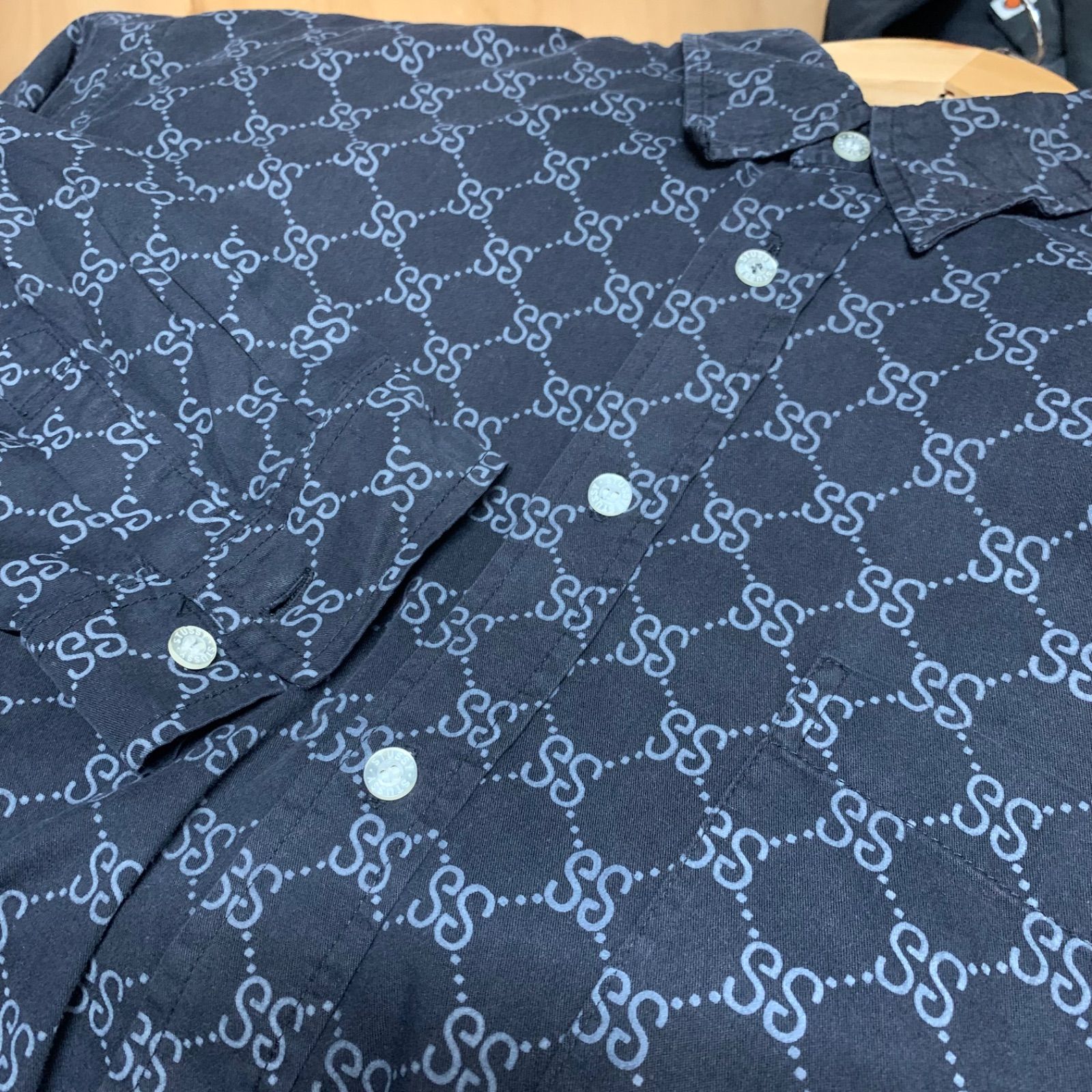 NO.69 OLD STUSSY 紺タグ デカタグ SS LINK L/S SHIRTS L SSリンク 総