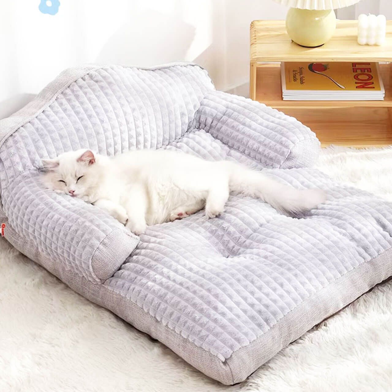 M L ペットベット ペット用品 猫 犬 犬用品 猫用品 ベッド 大型犬 大型犬用 ゴールデンレトリバー 犬ベッド ペットベッド カバー取り外し 洗える 滑り止め ペット ベッド ふわふわ 冬用 クッション ペット用ベッド ブルー レモン