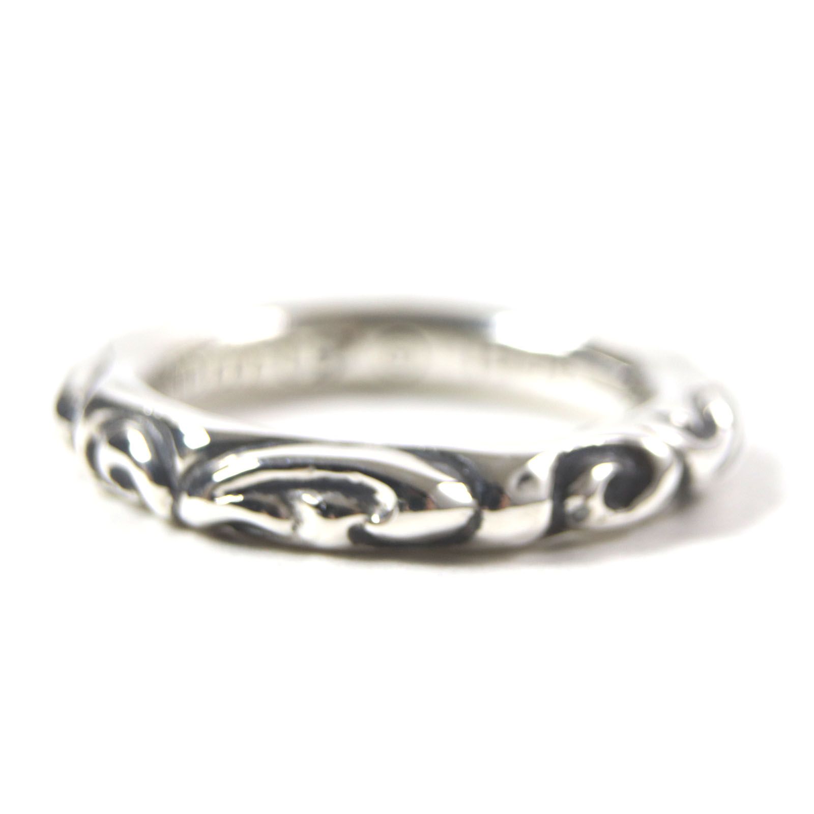 極美品▽CHROME HEARTS クロムハーツ SCRL BAND スクロール