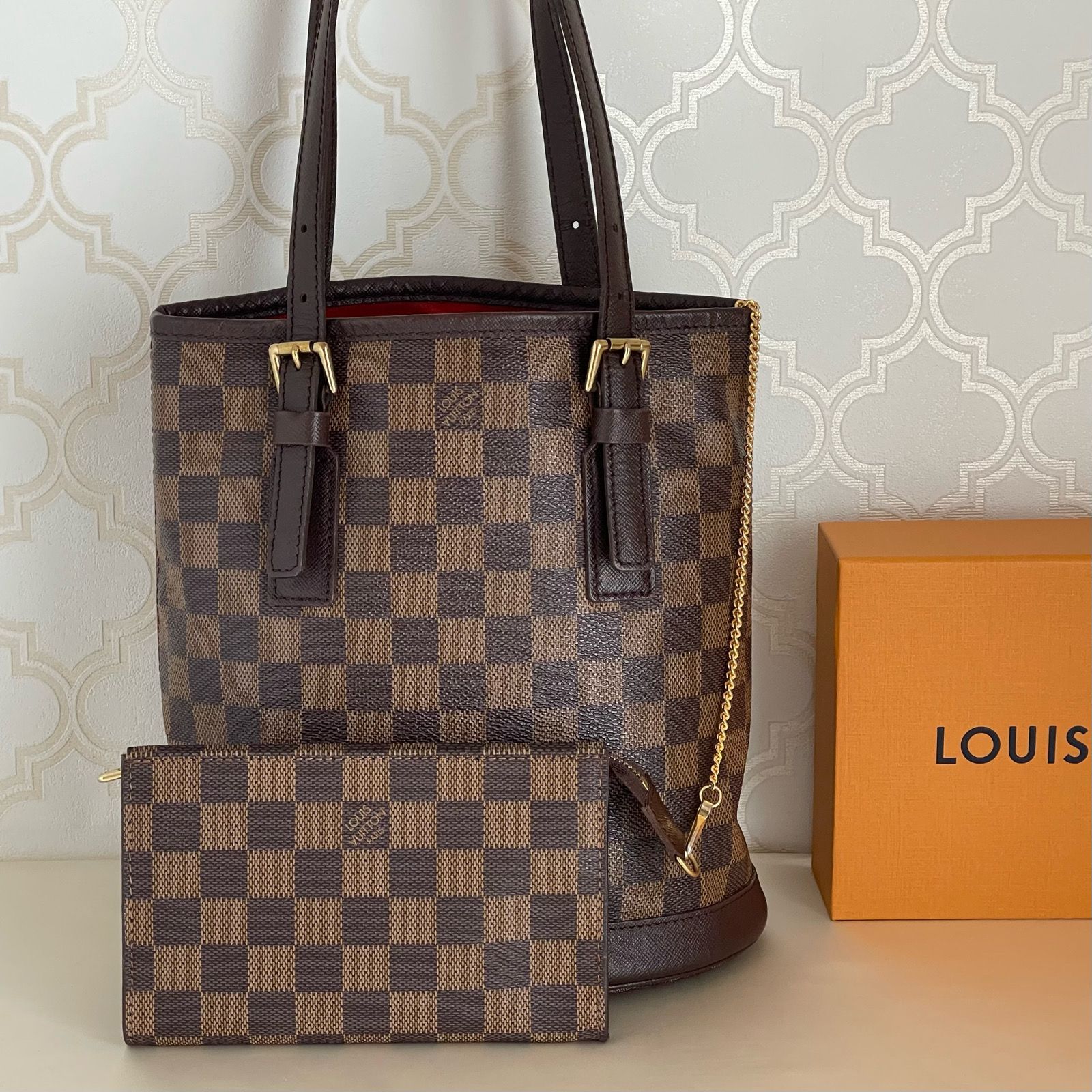 LOUIS VUITTON ショルダーバッグ ダミエ マレ | vrealitybolivia.com