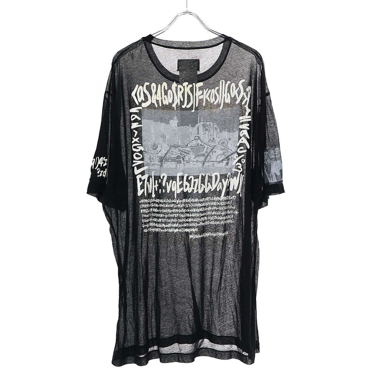 doublet ダブレット 24SS SEE-THROUGH PRINT T-SHIRT シースルー