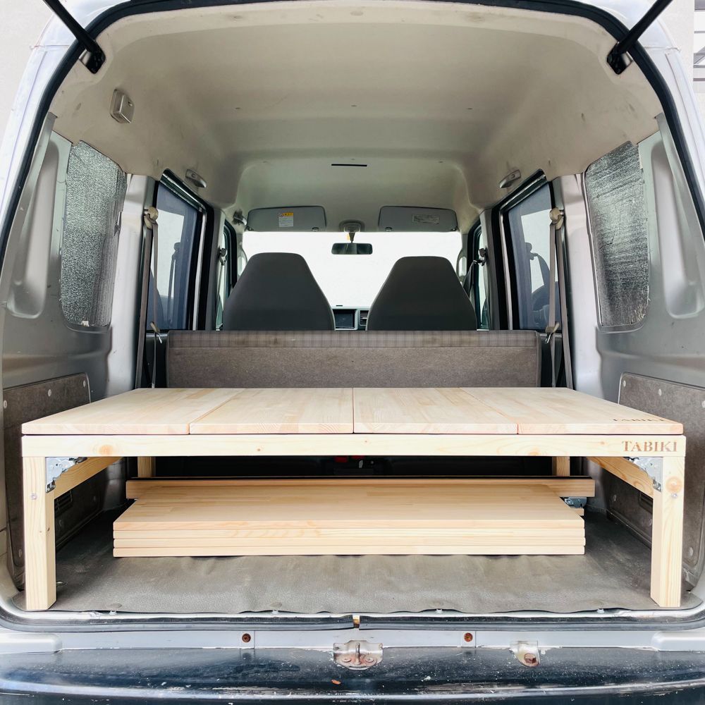 エブリイバンDA64V用 車中泊 ベッドキット オートキャンプ 天然