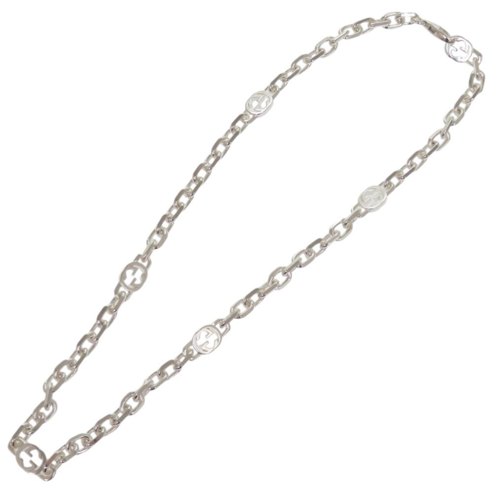 美品 グッチ チェーン インターロッキングG シルバー925 シルバー