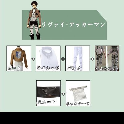 リヴァイ・アッカーマン コスプレ 衣装セット 進撃の巨人 調査