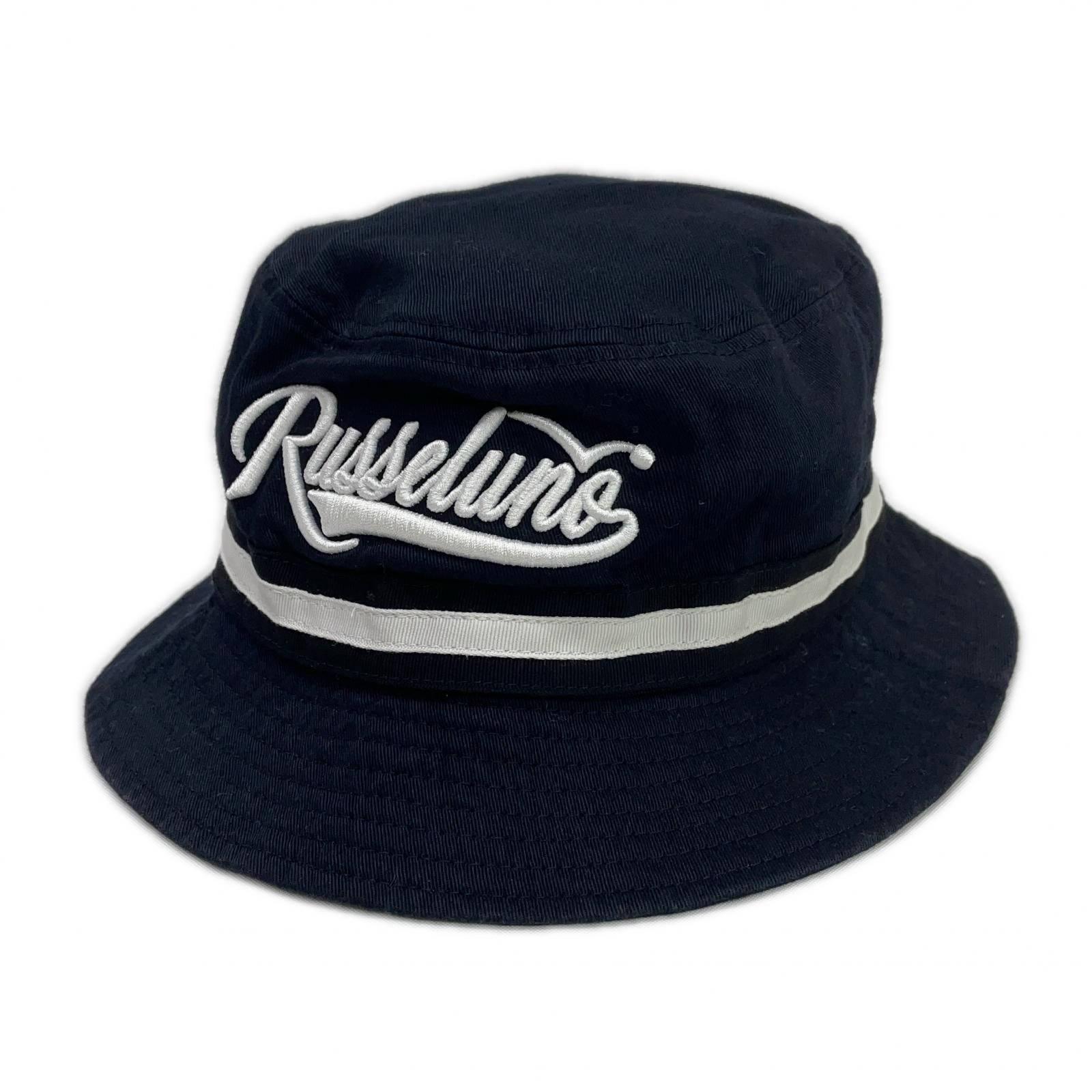 ラッセルノ RUSSELUNO バケットハット フリー 黒 ブラック ロゴ刺しゅう
